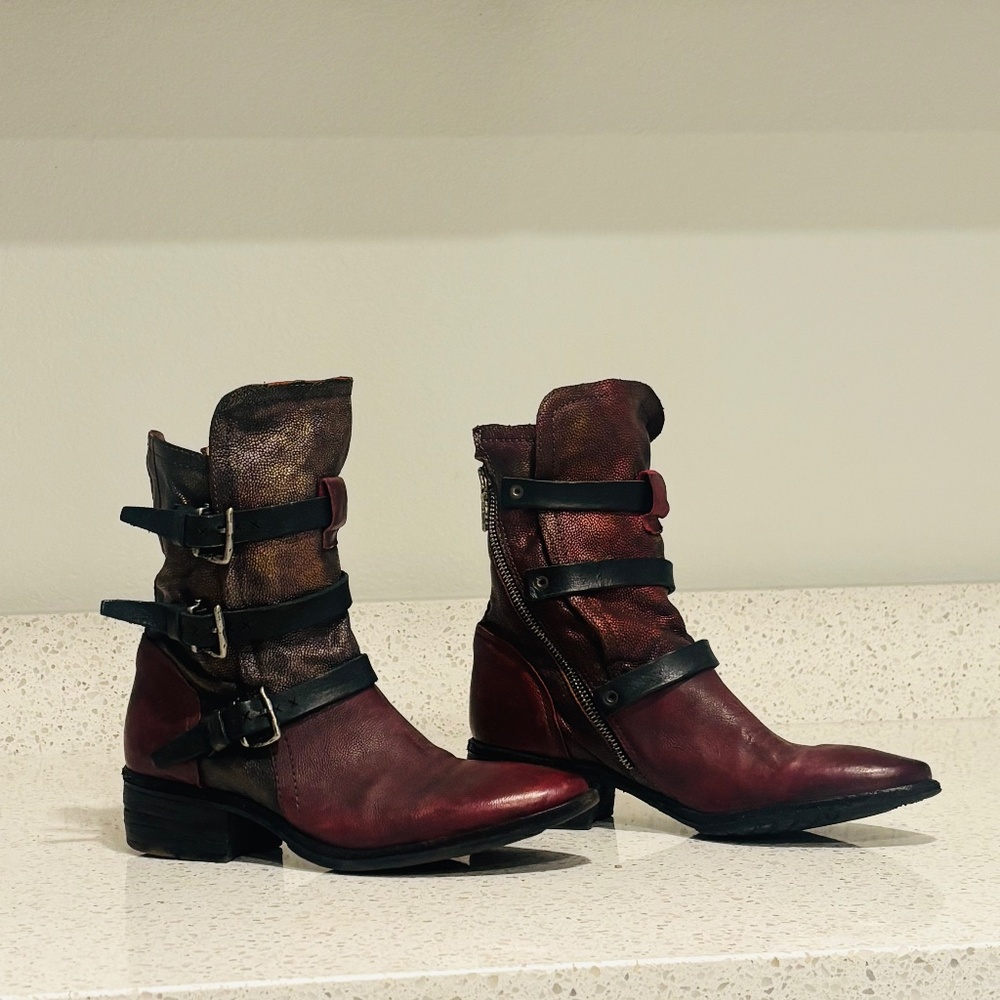 A.S.98 Zarek Boots. Burgundy/Wine.   Size 38 - Picture 3 of 5